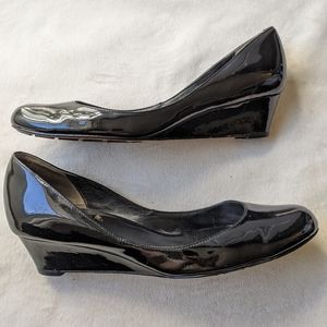 COLE HAAN NikeAir Wedge Black Patent 9.5